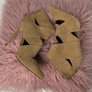 Steve Madden Nude Suede Booties